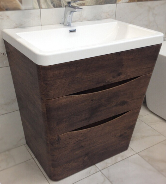 Тумба под раковину BelBagno Piramide PIRAMID-800-2C-PIA-RW 80 см фото