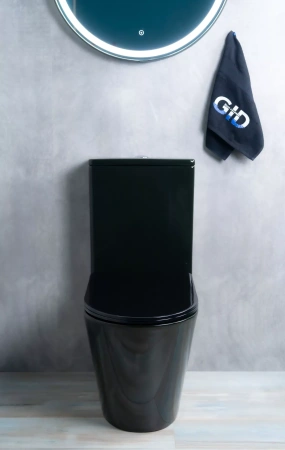 Унитаз напольный с бачком Gid Tr2179BL черный глянец фото
