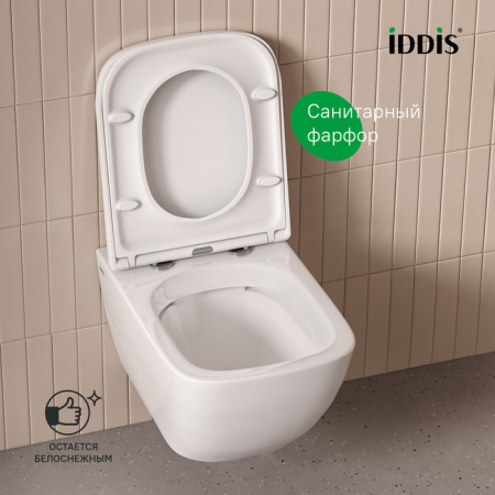 Подвесной унитаз безободковый Iddis Torr TORRDSEi25 с сиденьем фото