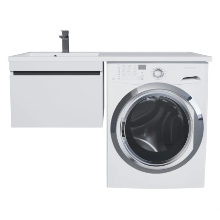 Тумба под стиральную машину Uperwood Magenta 5930205163 белая/графит фото