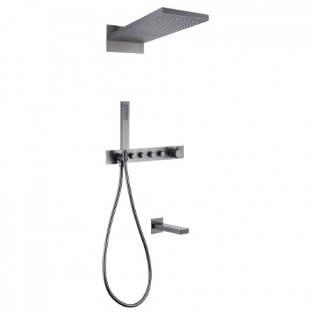 Душевая система скрытого монтажа Abber Rund AF8753NG никель фото