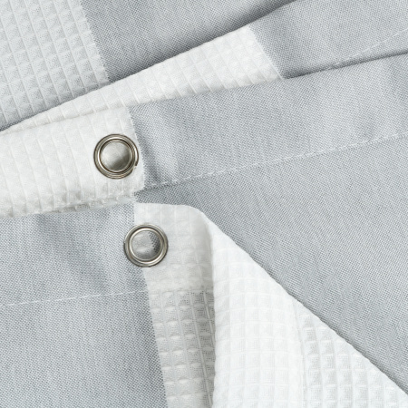 Текстильная шторка для ванны Fixsen Vafel FX-5020K серая фото