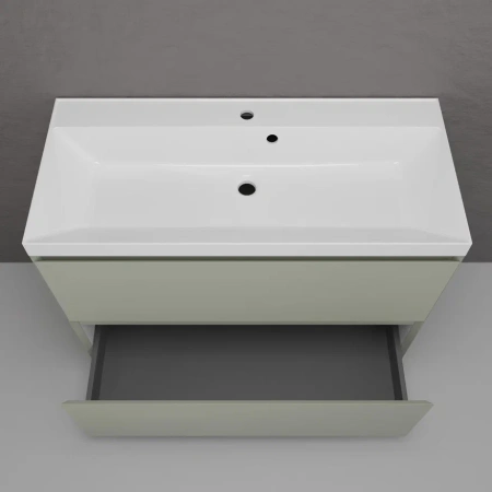 Тумба напольная под раковину Style line Манхэттен 100 ЛС-00002370 олива фото