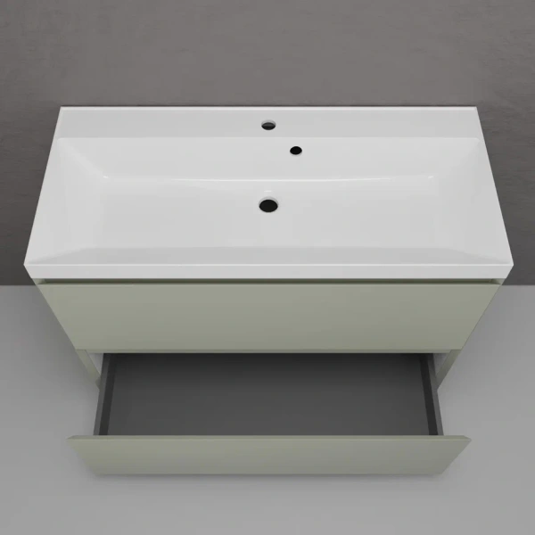 Тумба напольная под раковину Style line Манхэттен 100 ЛС-00002370 олива фото