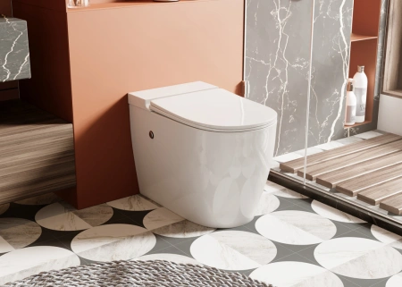 Унитаз приставной с импульсным смывом Abber Bequem AC1115P с сиденьем микролифт фото