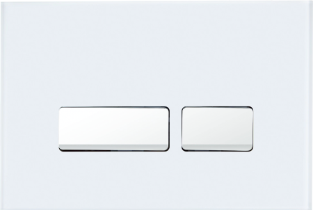 Кнопка смыва Cerutti SPA CR06WH белая/стекло фото