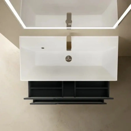 Тумба под раковину Aquame S3 AQM900310GM 100 см, антрацит фото