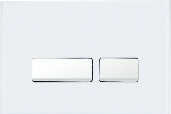 Кнопка смыва Cerutti SPA CR06WH белая/стекло фото