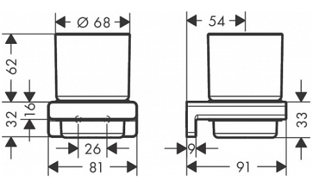 Стакан для зубных щеток Hansgrohe AddStoris 41749000 хром фото