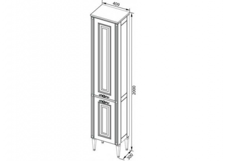 Шкаф-пенал для ванной Aquanet Паола 40 00186112 фото