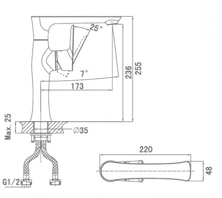 Смеситель для кухни D&K Reisling Rhein DA1272401 фото