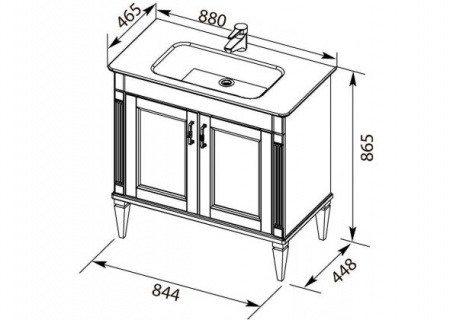 Тумба с раковиной Aquanet Селена 90 00233697 фото