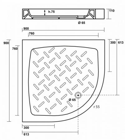 Поддон для душа Kerasan Piatti Doccia 7002 bi 90х90 фото