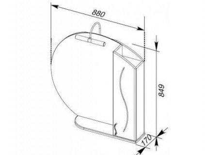 Зеркало-шкаф Aquanet Моника 85 00186775 фото