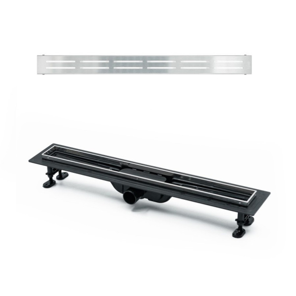 Душевой лоток Timo Eco 70 SP10700-DG10700 с порогами из нерж. стали и декоративной панелью DG10-700 фото
