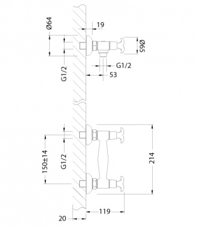 Смеситель для душа Lemark Flora LM0103C фото