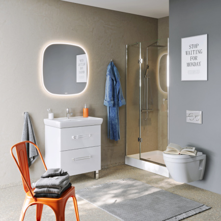 Зеркало с подсветкой Aqwella Aura A 80 AUR0208AH 80x80 фото