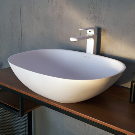 Накладная раковина Montebianco Loreto Cinque 400 12023 55x40 фото