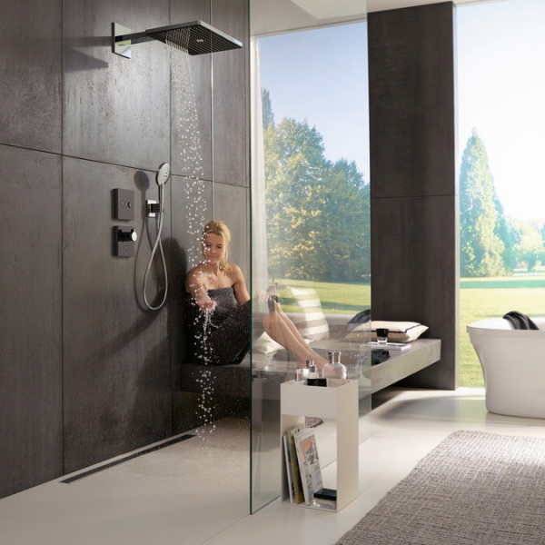 Термостат для душа Hansgrohe ShowerSelect Highflow 15735600 черный фото