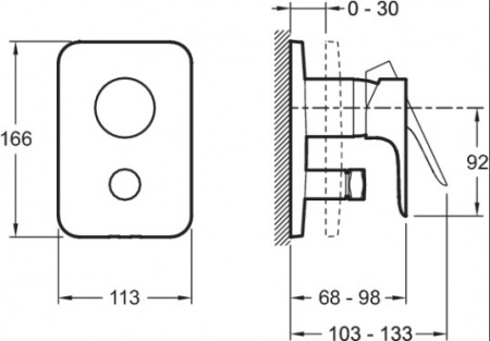 Смеситель для ванны и душа Jacob Delafon Aleo E98717-CP фото