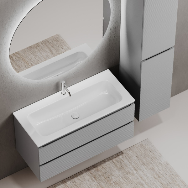 Тумба под раковину Sancos Folk FL100ES Ergraut soft фото