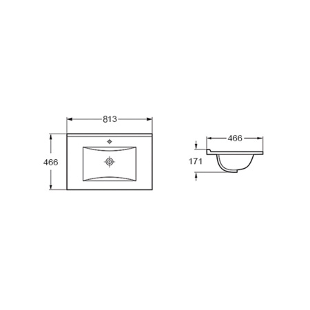 Раковина Vincea VBS-13980MB черная матовая 80 см фото
