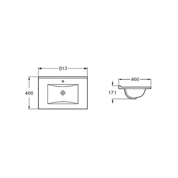 Раковина Vincea VBS-13980MB черная матовая 80 см фото