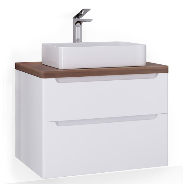 Тумба под раковину Jorno Wood Wood.01.80/P/W 80 см белый фото