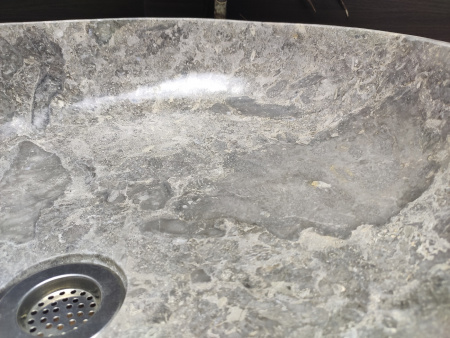 Раковина из мрамора Indo Oval Grey Big OM-00094 фото