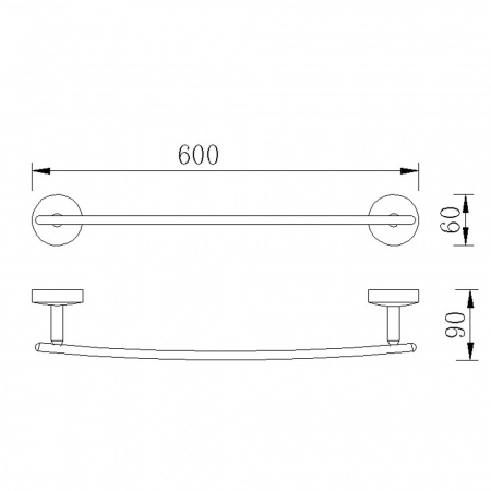 Полотенцедержатель Rush Fiji FI18531 60 см фото