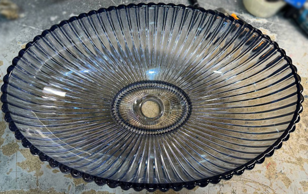 Накладная раковина стеклянная CeramaLux NC GL49-L1 51x35 голубая фото