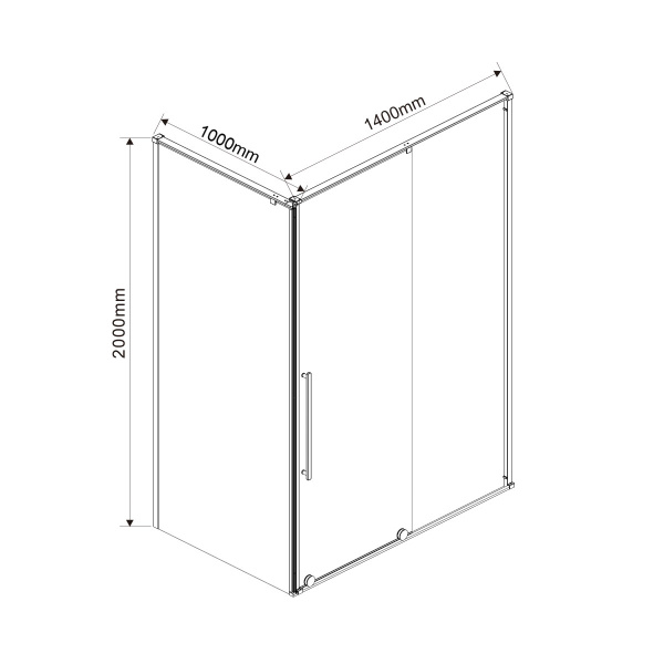 Душевой уголок Vincea Arno VSR-1A1014CL 140x100 фото