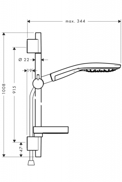 Душевой гарнитур Hansgrohe Raindance Select 150 3jеt 65 см 27802000 фото