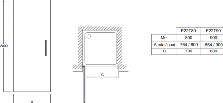 Душевая дверь Jacob Delafon Contra E22T80-GA 80 см фото