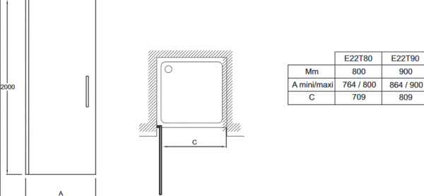 Душевая дверь Jacob Delafon Contra E22T80-GA 80 см фото