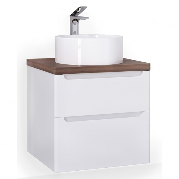 Тумба под раковину Jorno Wood Wood.01.60/P/W 60 см белый фото