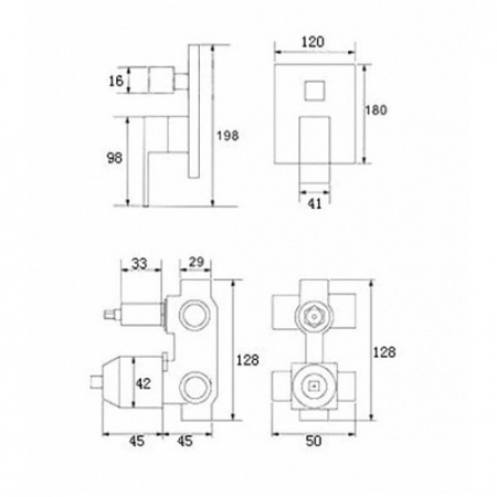 Смеситель однорычажный скрытого монтажа Feramolli BL633 фото