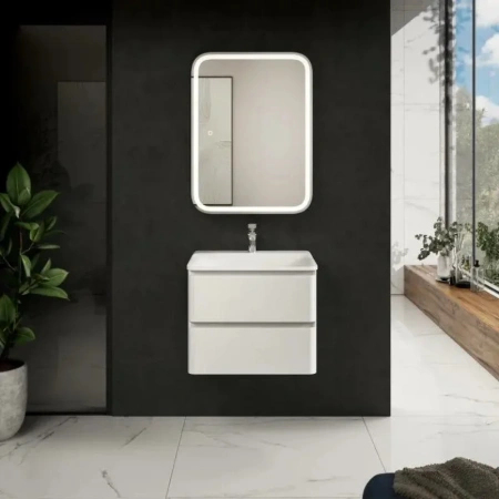 Тумба под раковину Aquame S4 AQM900460WH 60 см, белая фото