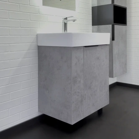 Тумба с раковиной Comfortу Асти 00-00019190CF бетон светлый фото