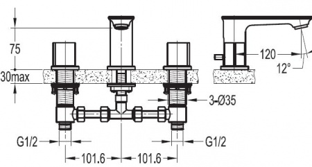 Смеситель для раковины Cezares City CITY-BLS-01 фото