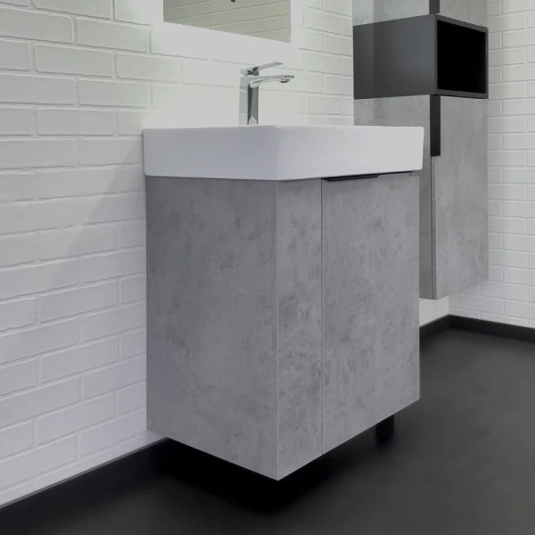 Тумба с раковиной Comfortу Асти 00-00019190CF бетон светлый фото
