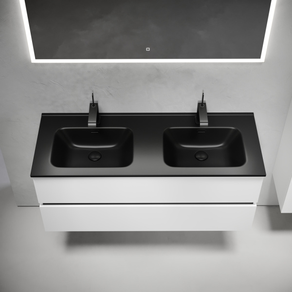 Тумба под раковину Sancos Urban UR120-2W белый глянец фото