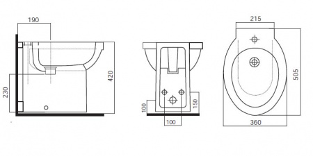 Биде напольное Am.Pm Bliss C553111WH фото