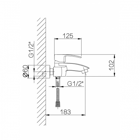 Смеситель для ванны с душем Ganzer Severin GZ 02031 фото