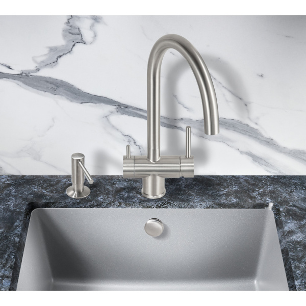 Смеситель для кухни под фильтр Milacio Ultra Vicar MCU.554.SS нержавеющая сталь фото