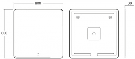 Зеркало OWL 1975 Otalia OWLM200600 80x80 фото
