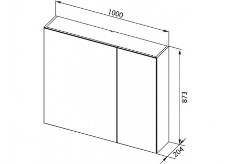 Зеркало-шкаф Aquanet Йорк 100 00202090 фото