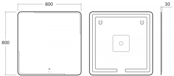 Зеркало OWL 1975 Otalia OWLM200600 80x80 фото
