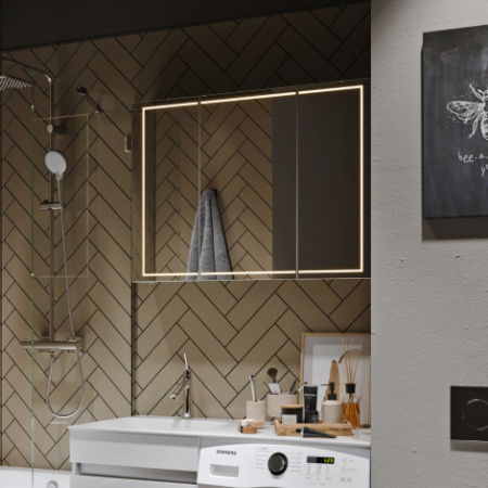 Зеркальный шкаф с подсветкой Aqwella Simplex SLX0410 100 см фото