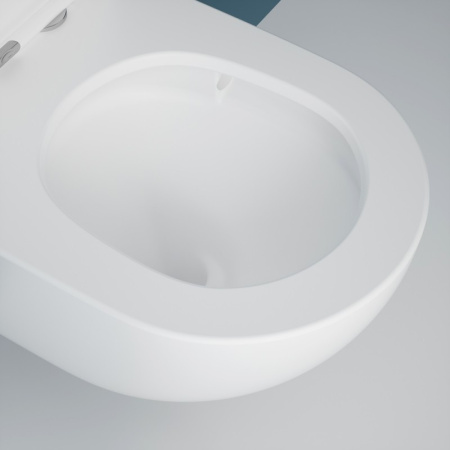 Подвесной унитаз безободковый Esbano FORTEX-53T с сиденьем фото